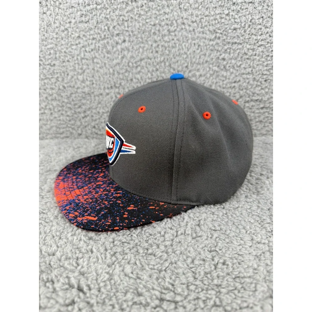 Mitchell & Ness Oklahoma City Thunder Snapback Hat Gray Blue Orange Kids OSFA